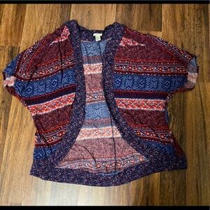 FOREVER 21 women open front raglan sleeve tunic /size M